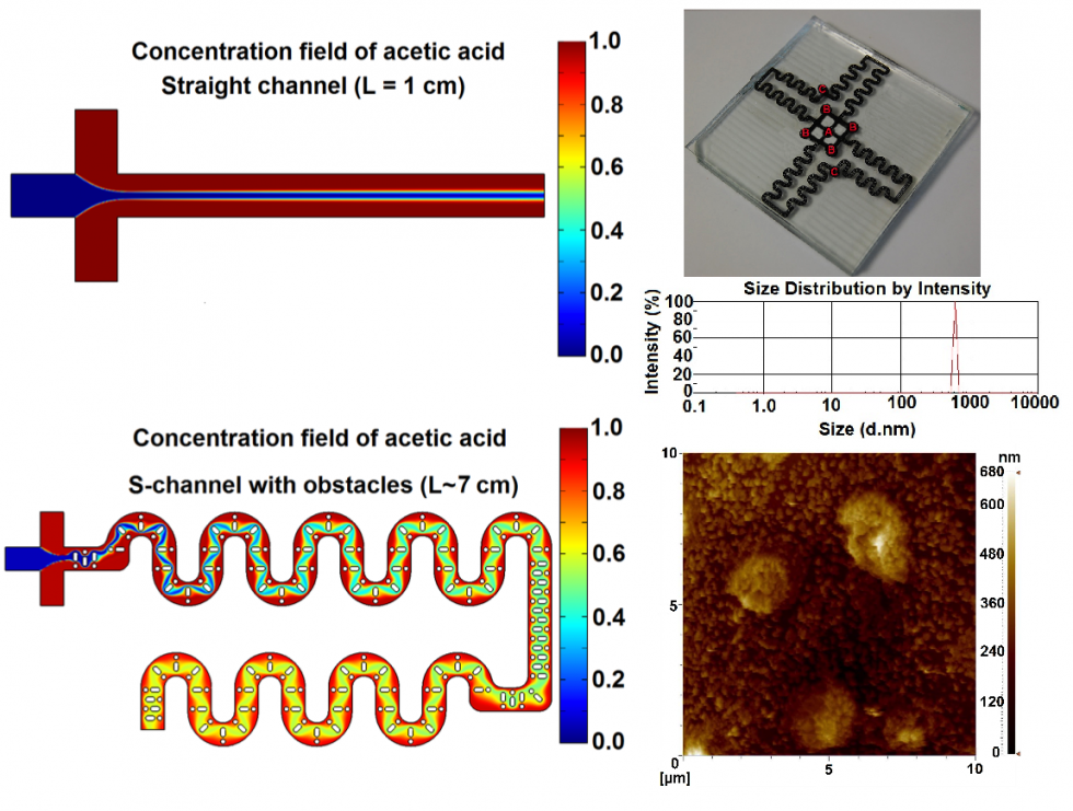 Development of a microfluidic device for synthesis of chitosan nanoparticles